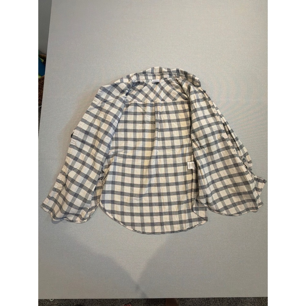 Columbia Sportswear Womens XXL White Black Plaid Flannel Button Down Shirt - Picture 4 of 8